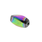 6X12mm Magnetic Hematite Twist With Rainbow Center MH63