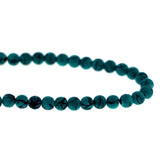 6mm Magnetic Marble Round  Turquoise MM04