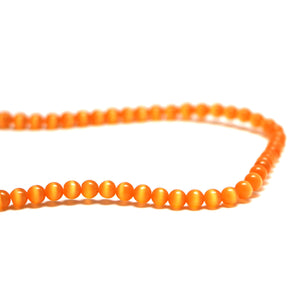 4mm Fiberoptic Cats Eye Round Med Orange 4CE24