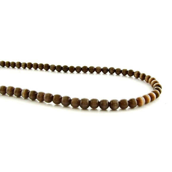 6mm Fiberoptic Cats Eye Round Brown 6CE26