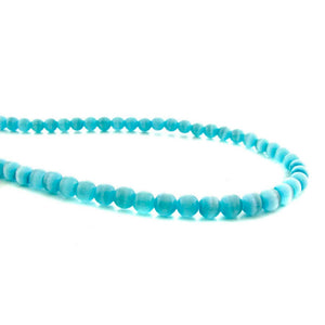 6mm Fiberoptic Cats Eye Round Aqua 6CE27