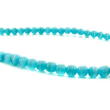 6mm Fiberoptic Cats Eye Round Aqua 6CE27