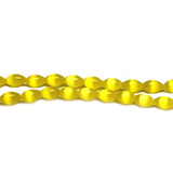 6X8mm Fiberoptic Cats Eye Oval/Rice Med Yellow 68CE06