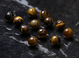 6mm Gemstone Rounds Tigers Eye Gr04