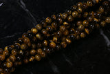 6mm Gemstone Rounds Tigers Eye Gr04