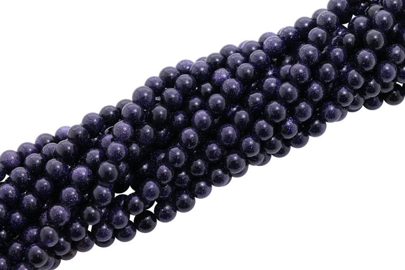 6mm Gemstone Rounds Blue Goldstone Gr17