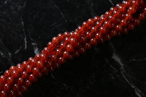 6mm Gemstone Rounds Carnelian Gr19