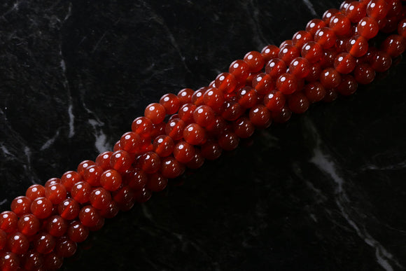 6mm Gemstone Rounds Carnelian Gr19