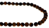 6mm Gemstone Rounds Tigers Eye Gr04 - Mi Amore