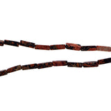 4x13 rectangle gemstone snake skin beads GRB05