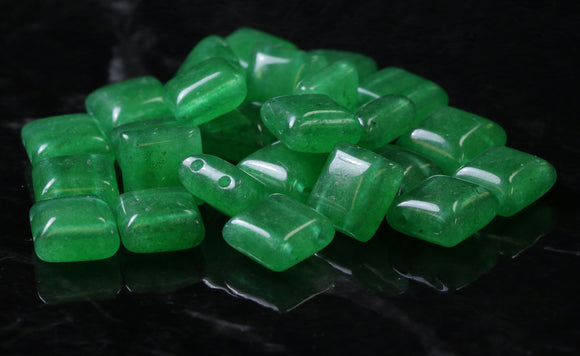 10x10mm Gemstone Spacer Emerald 25pc GRS17