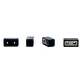 Magnetic Clasp 2 Hole Plastic Coated Black MC06