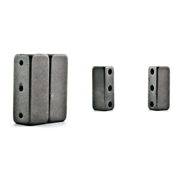 Magnetic Clasp 3 Hole Gunmetal Gray 10 sets MC07