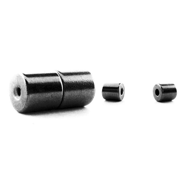 6mm Barrel Magnetic Clasp Set Of 10 Gunmetal MC12