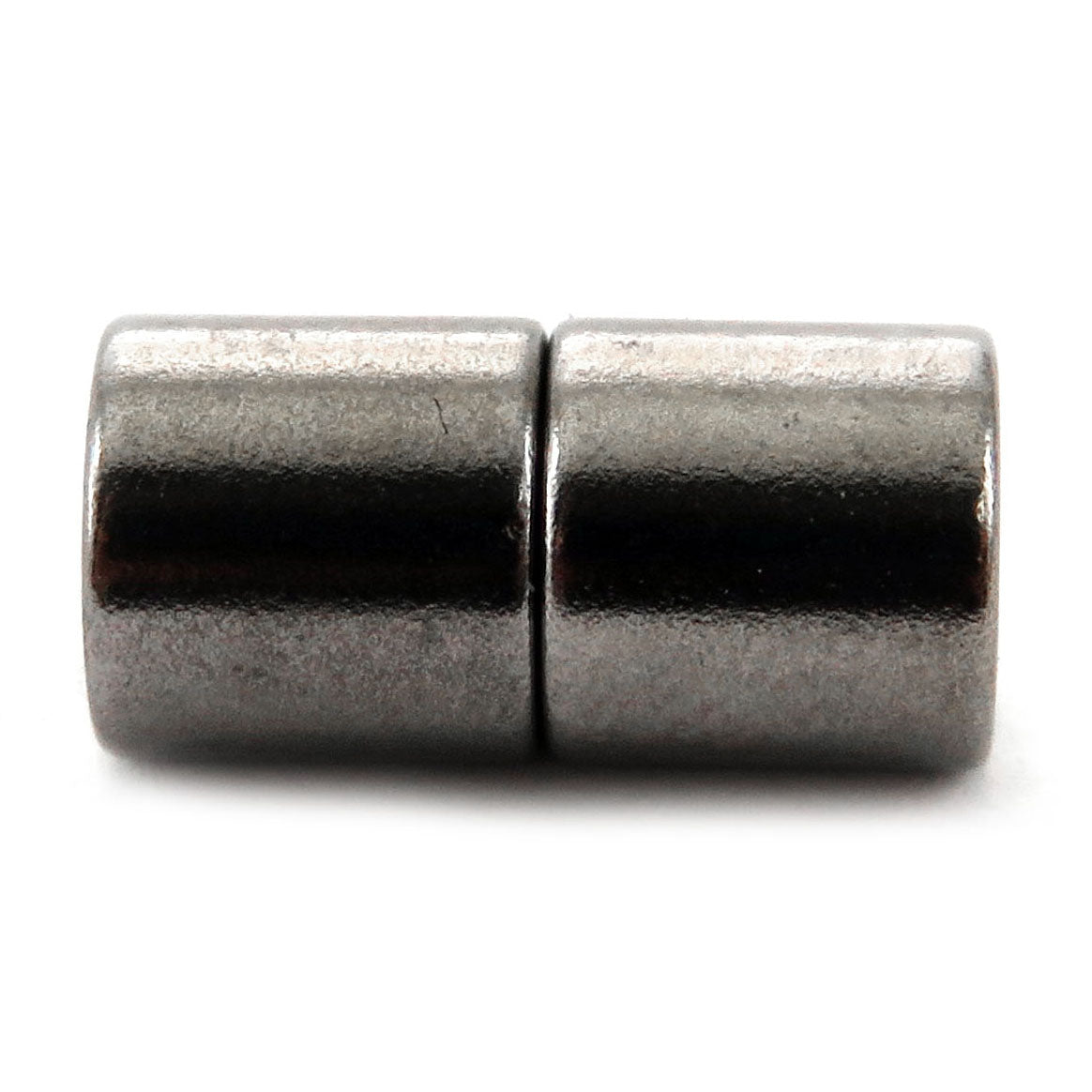 6mm Barrel Magnetic Clasp Set Of 10 Gunmetal MC12