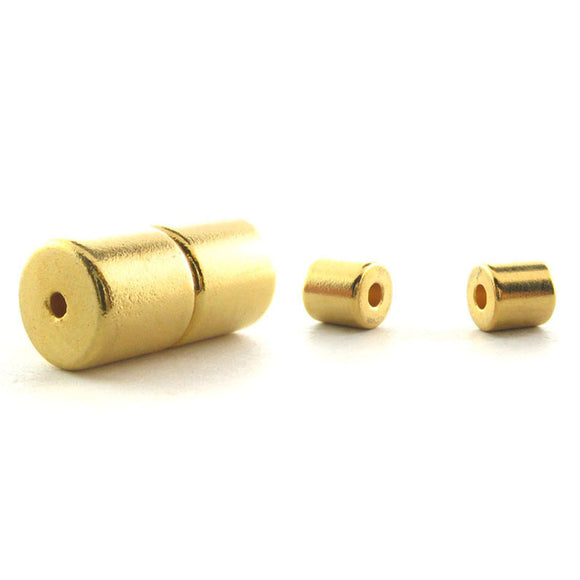 6mm Barrel Magnetic Clasp Set Of 10 Goldtone MC13