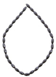 6x12mm Magnetic Hematite Faceted Rice  MH59