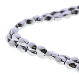 5X8mm Magnetic Hematite Silverplated Twist Mh74