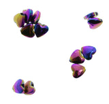 6mm Rainbow puffed heart magnetic hematite MH81