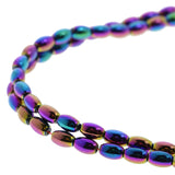 5x8mm Rainbow Rice Magnetic Hematite MH83