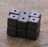 4X4mm Magnetic Hematite Cube Mh12