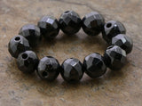 6mm Magnetic Hematite Faceted Round Mh31