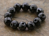 8mm Magnetic Hematite Faceted Round Mh33