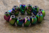 5X8mm Magnetic Hematite Rainbow Twist MH34