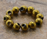 4mm Magnetic Hematite Goldplate Round Mh35