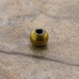 4mm Magnetic Hematite Goldplate Round Mh35