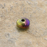 4mm Magnetic Hematite Rondelle Rainbow MH41