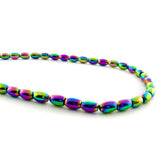 4X6mm Magnetic Hematite Rainbow Rice/Oval Mh42