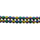 8mm Magnetic Hematite Rainbow Round MH44