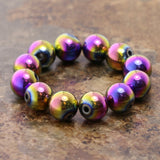 8mm Magnetic Hematite Rainbow Round MH44