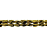 6X12mm Magnetic Hematite Bronze Twist Mh49