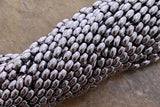 5X8mm Magnetic Hematite Silverplated Rice Mh61
