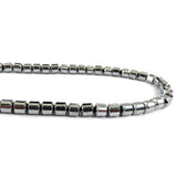 6mm Magnetic Hematite Silverplated Drum MH64