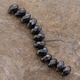 8X12mm Magnetic Hematite Faceted Rice MH70