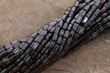 5X8mm Magnetic Hematite Faceted Tube Mh71