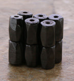 5X8mm Magnetic Hematite Faceted Tube Mh71