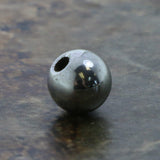 5mm Magnetic Hematite Silverplate Round Mh73