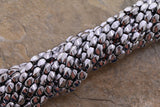5X8mm Magnetic Hematite Silverplated Twist Mh74