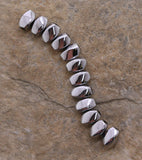 5X8mm Magnetic Hematite Silverplated Twist Mh74