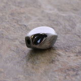 5X8mm Magnetic Hematite Silverplated Twist Mh74