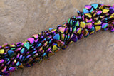 8mm Rainbow Puffed Heart Magnetic Hematite MH80