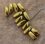 5x12mm Magnetic Hematite Goldplate Twist Mh82