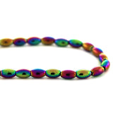 5x8mm Rainbow Rice Magnetic Hematite MH83