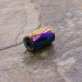 5x8mm Faceted Rainbow Tube Magnetic Hematite MH84