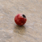 6mm Magnetic Marble Round Red/White MM02