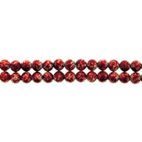 6mm Magnetic Marble Round Red/White MM02